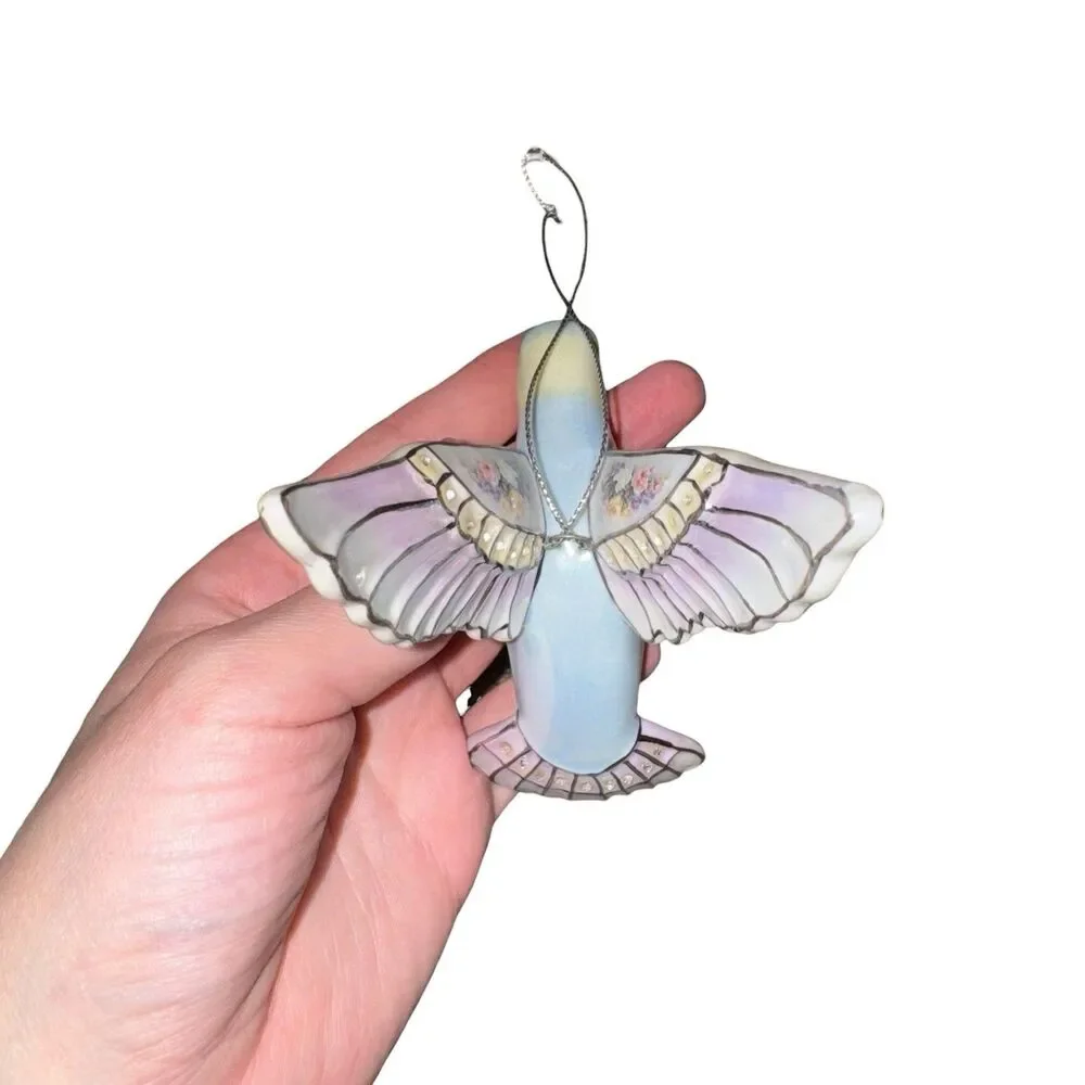 Lena Liu's Crystal Blue Hummingbird Precious Jewels Ornament Bradford Editions‎